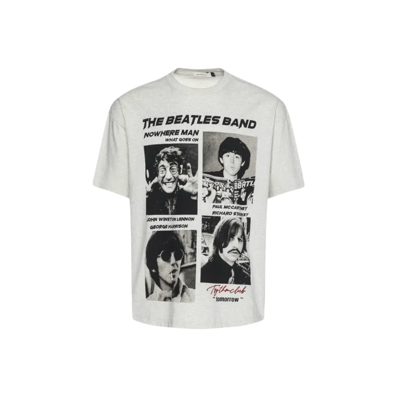 NOOING T Shirts Unisex Light Gray-0
