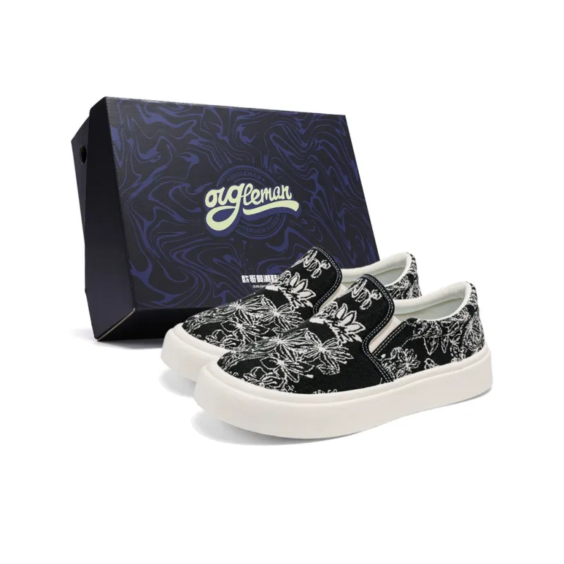 OUGLEMEN Wrapping, Wear Resistant And Non Slip Low Top Casual Shoes Men's Box-2