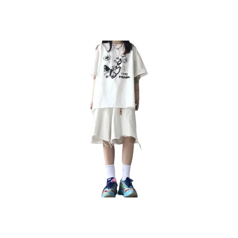 CORNILOT Denim Shorts Unisex White-0