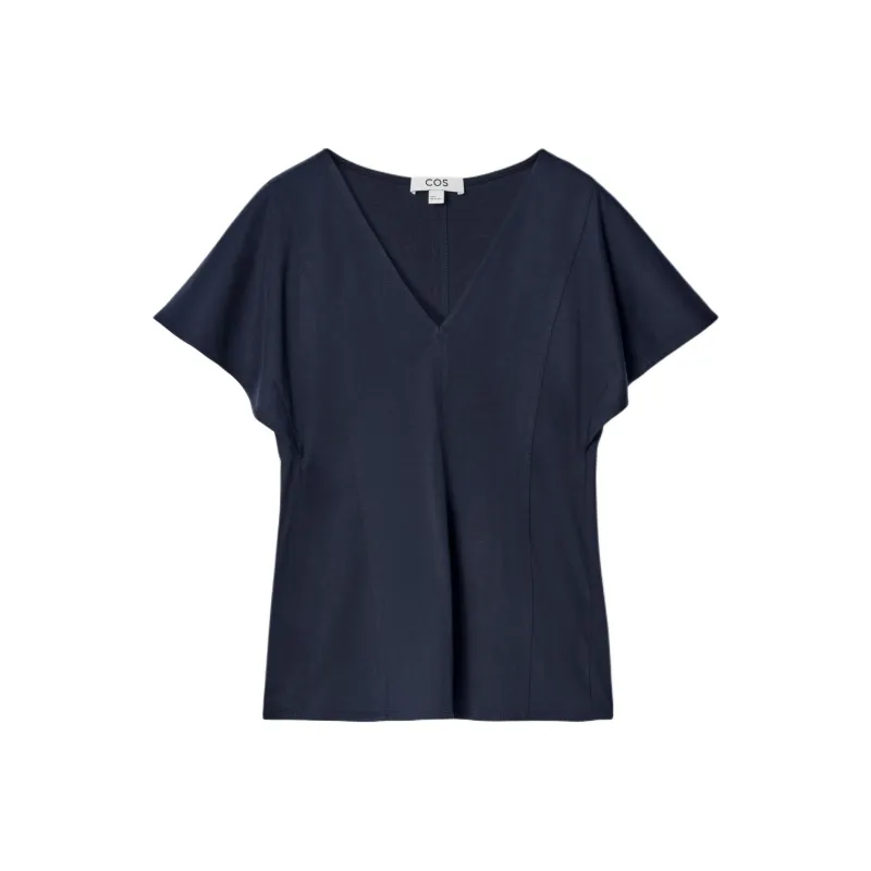COS T Shirts Women's Navy Blue-0