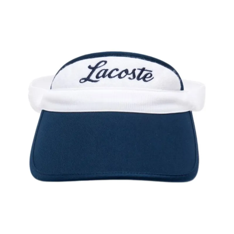 LACOSTE Polyester Sun Protection Hats Unisex White/Blue-0