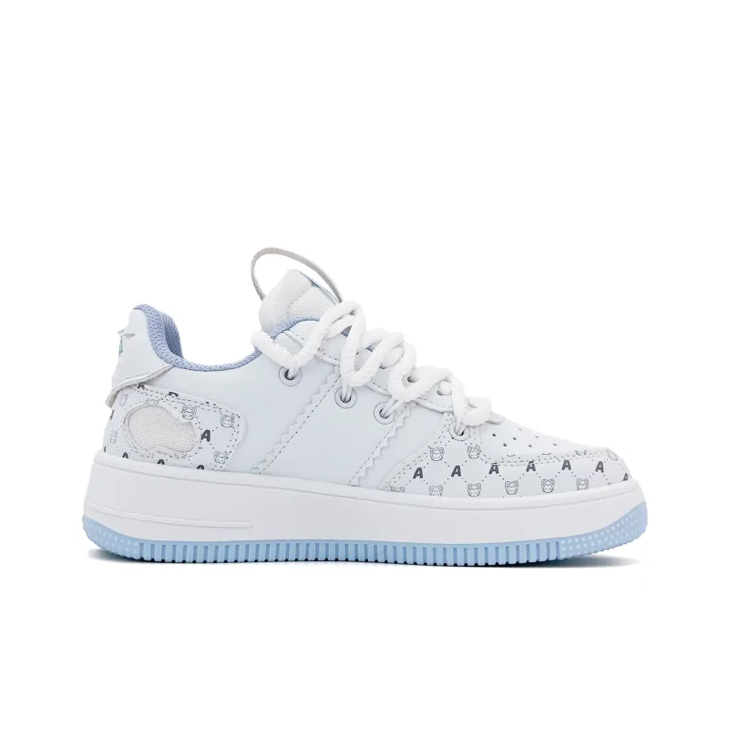 ALI THE FOX Skateboard Shoes Women's Low Top Milk Tea Pink/Iceberg Blue-9