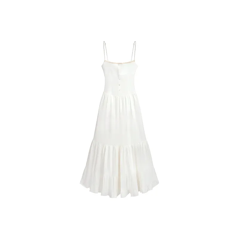 ERIRI Slip Dresses Women's White-0