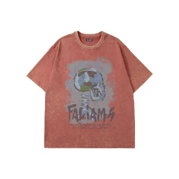 FALIAMS T Shirts Unisex Orange Red