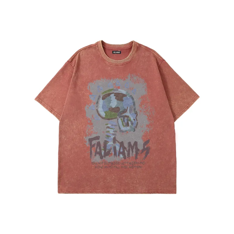 FALIAMS T Shirts Unisex Orange Red-0