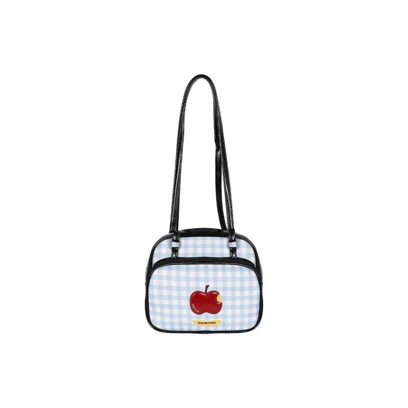 RIVMIND PU Shoulder Bag Women's White/Black/Pink-3