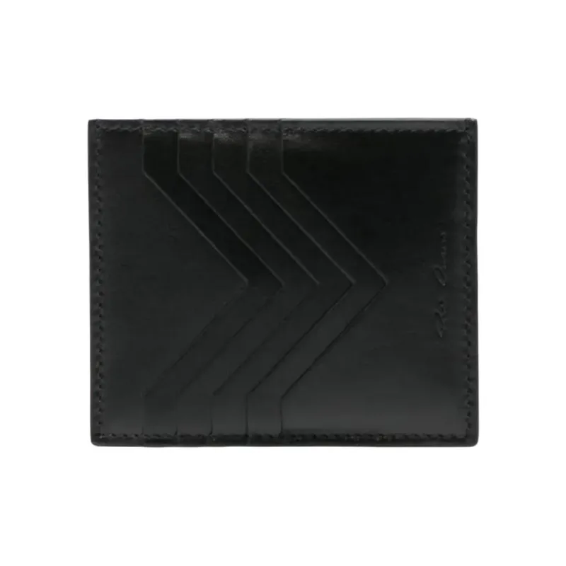 RICK OWENS/RO Leather Card Holder Men's Black-0
