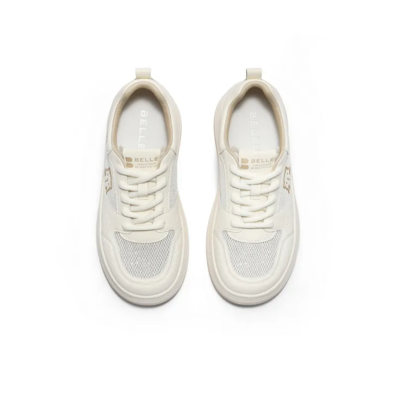 BELLE Low Top Skateboard Shoes Women's Beige-2