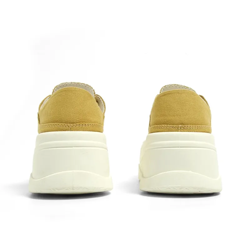 FOREVER 21 Abrasion Resistant Slip Resistant Low Top Canvas Shoes Women's Yellow-4