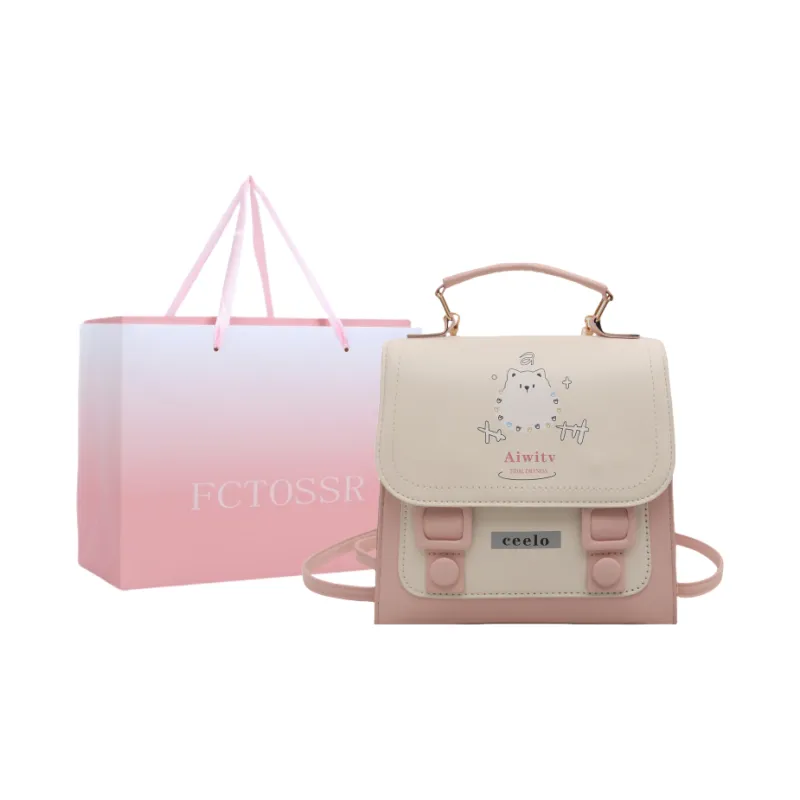 FCTOSSR PU Backpack Women's Blue/Pink-5