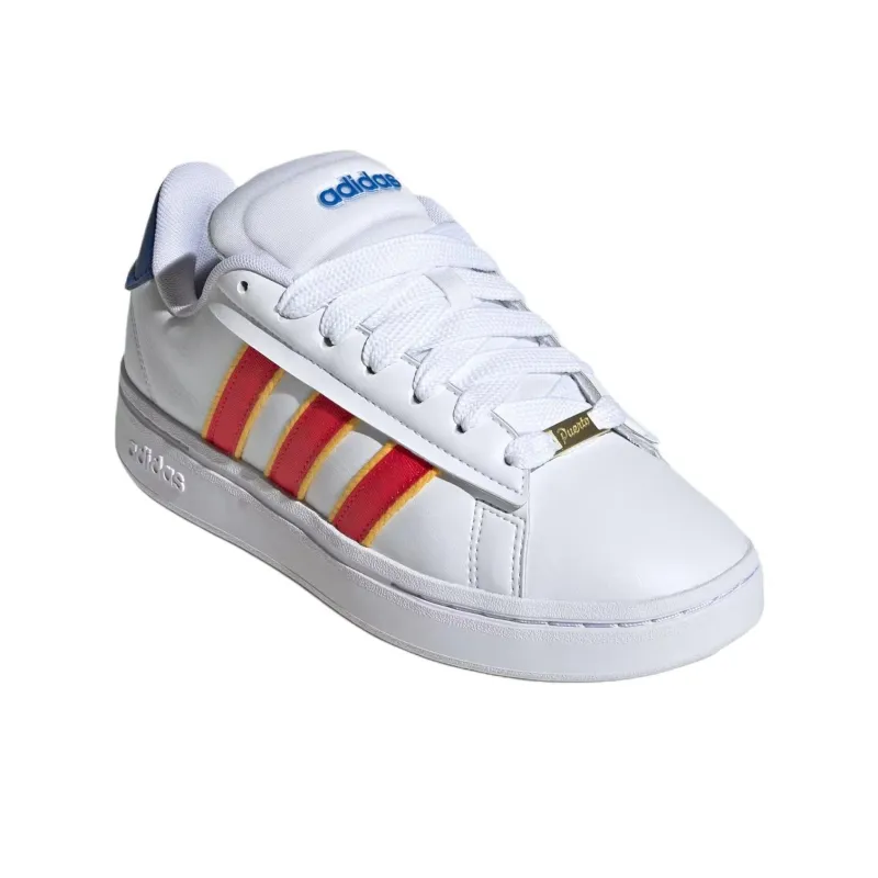 Adidas GRAND COURT ALPHA Anti Slip Wear Resistant Low Top Skateboard Shoes Women's White-2