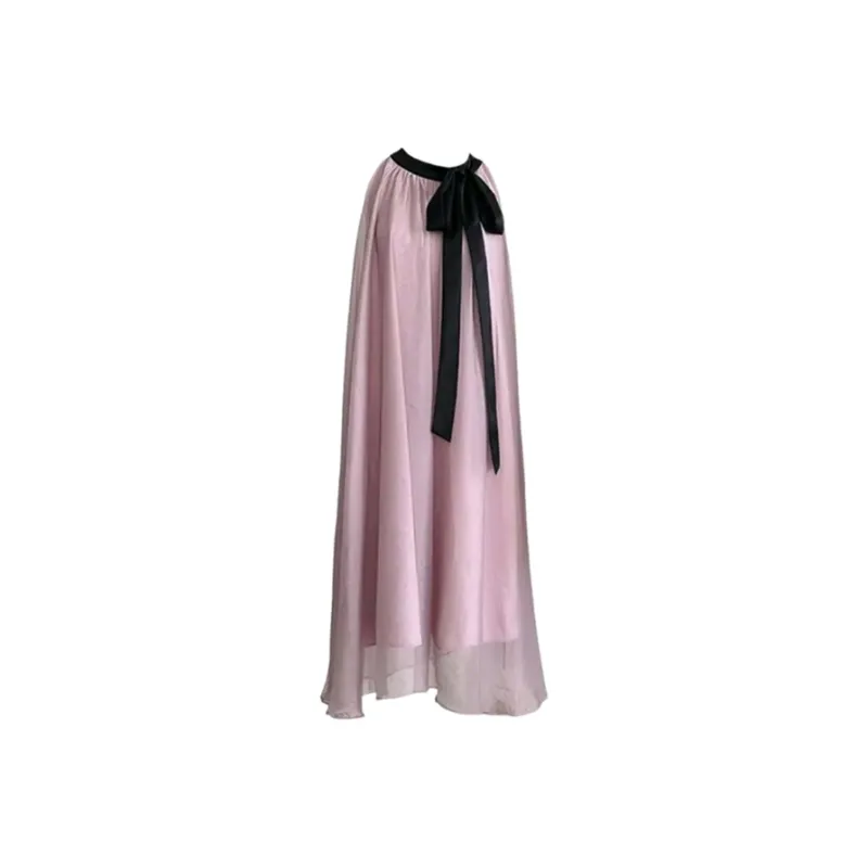 PZGE Sleeveless Dresses Women's Pink Long Dress-0