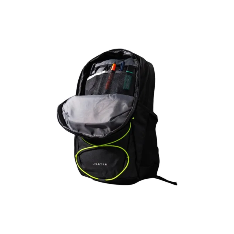 THE NORTH FACE Jester Polyester Backpack Unisex Black & Neon Green-1
