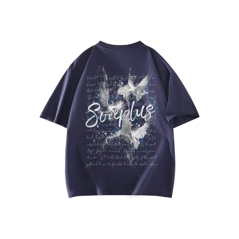 SOIE T Shirts Unisex Navy Blue-0