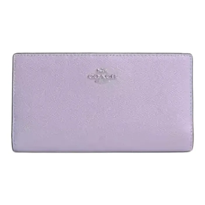 COACH Leather Wallet Women's Light Purple-0