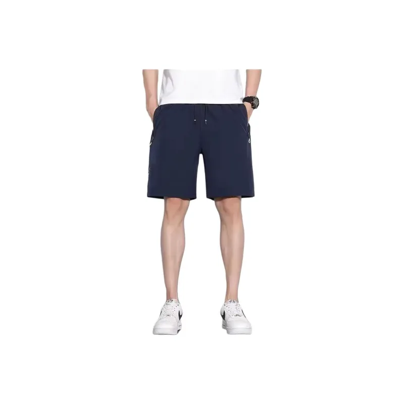 KVIV Casual Shorts Men Navy Blue -0