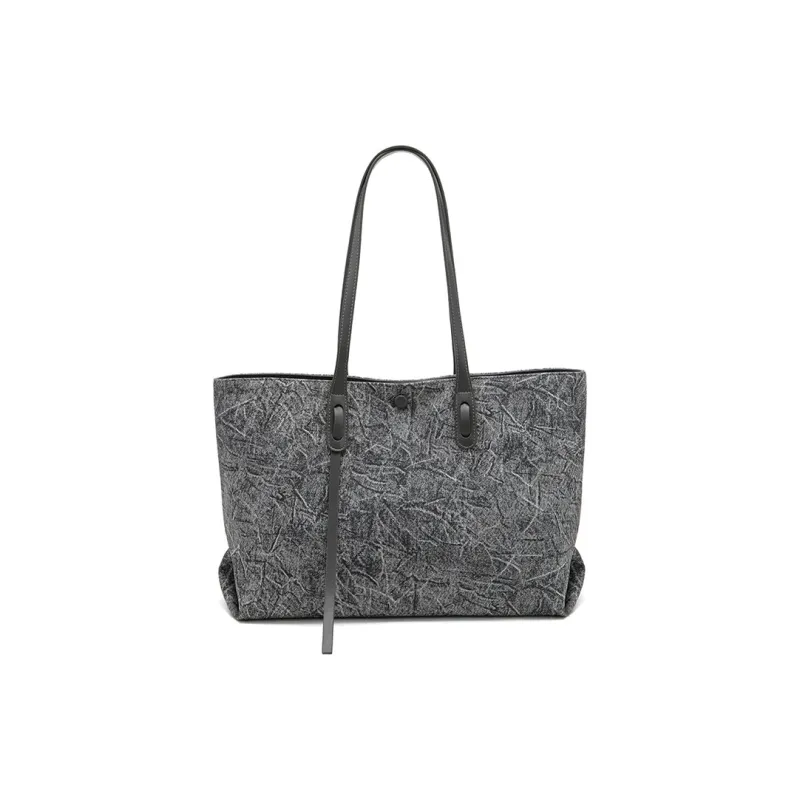 CLEVER& KETCH PU Tote Bag, Shoulder Bag Regular Women's Gray-8