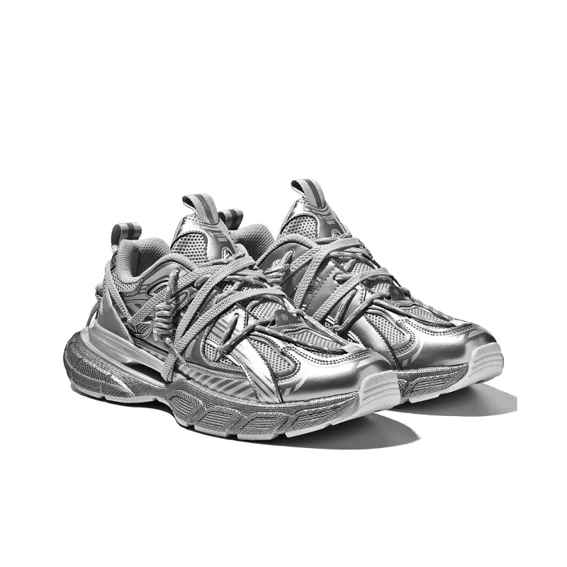 DIKENROK Cushioning Height Increasing Abrasion Resistant Slip Resistant Low Top Chunky Sneakers Unisex-14