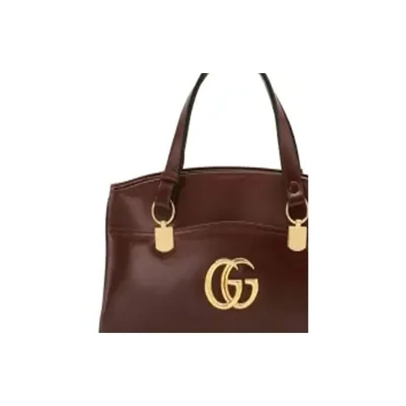 GUCCI Arli Cow Leather Envelope Bag Handbag Women's Burgundy-6