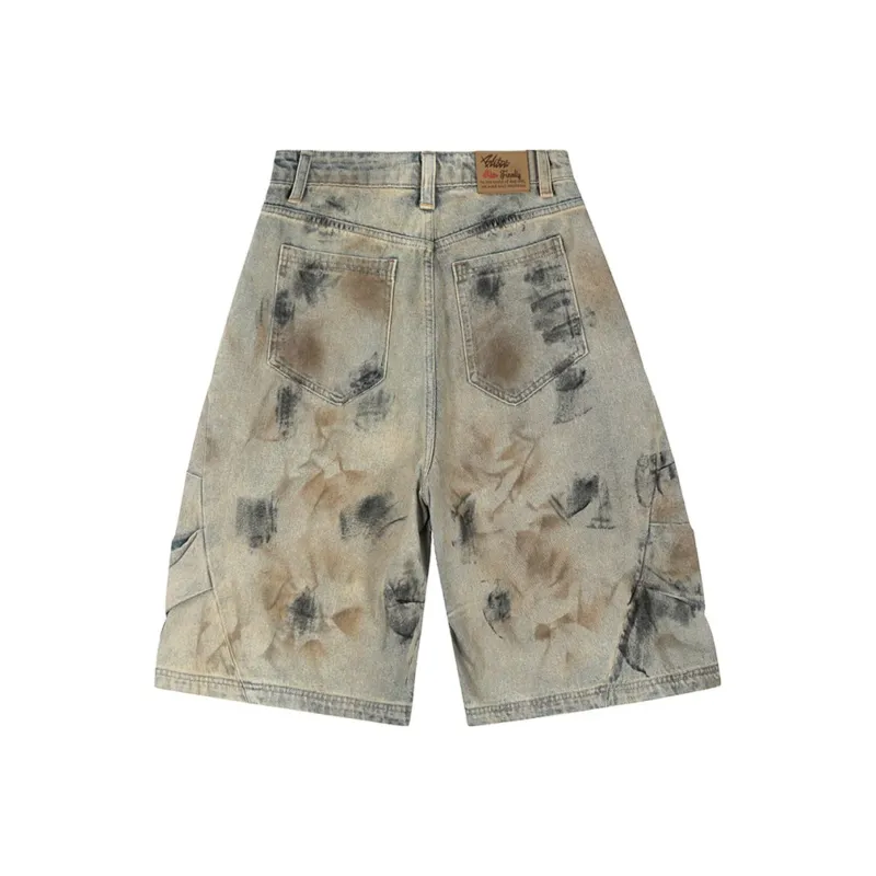 FORCEPULR Denim Shorts Unisex Yellow-1