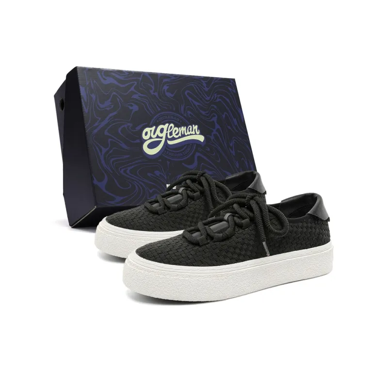 OUGLEMEN Wrapping, Wear Resistant And Non Slip Low Top Skateboard Shoes Men's Box-1
