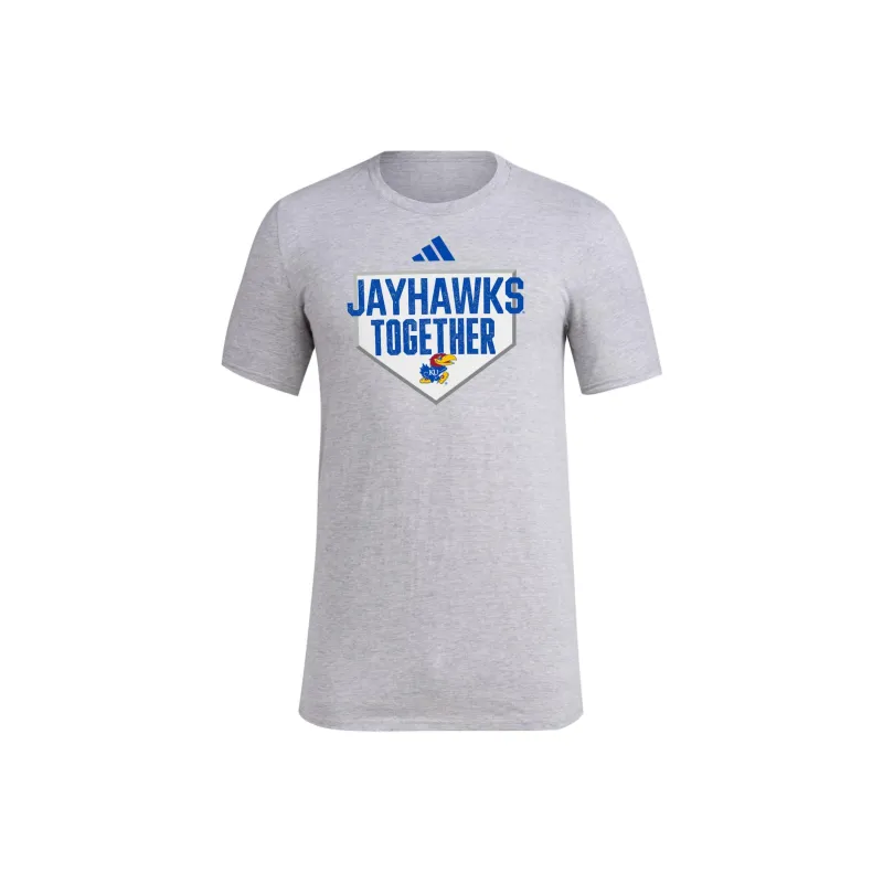 Adidas Free Shipping With AdiClub Kansas Jayhawks Dugout Postseason Tee-0
