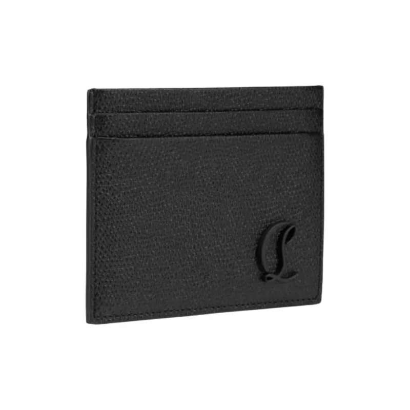 CL Calf Alpin Leather Card Holder Men's Black-1