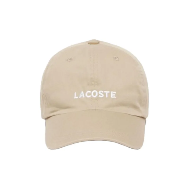 LACOSTE 100% Cotton Baseball Caps Men's Beige-0