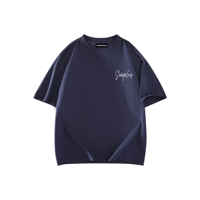 SOIE T Shirts Unisex Navy Blue-1
