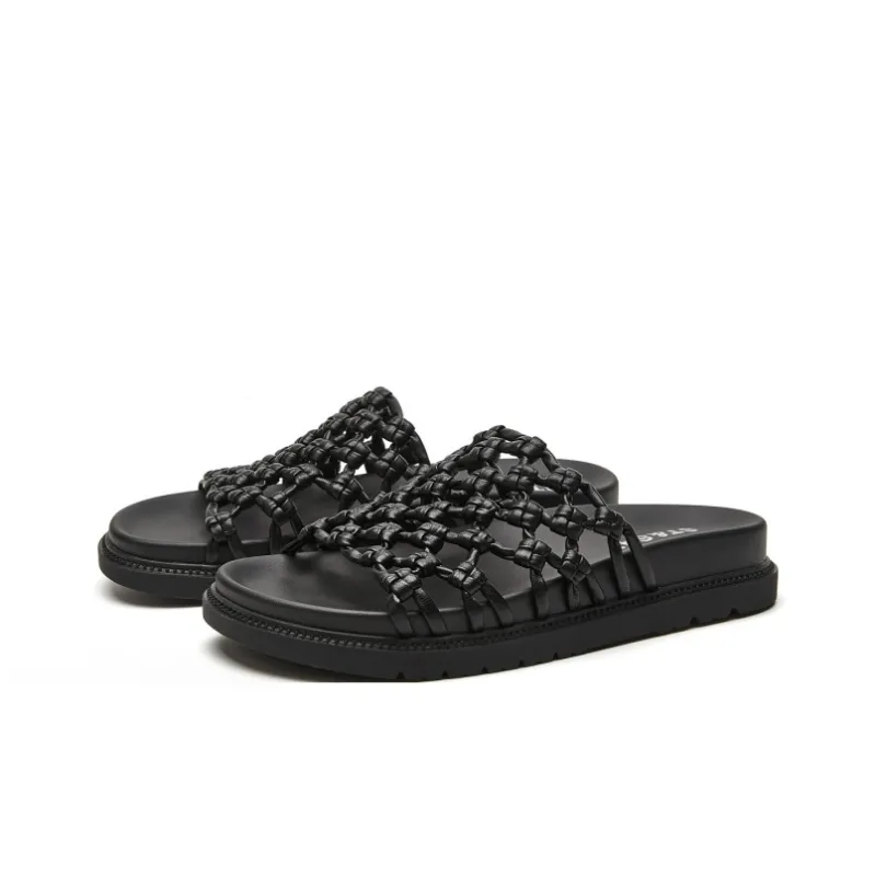 ST&SAT Rubber Sole Cut Out Quiet Slide Slippers Women's-5