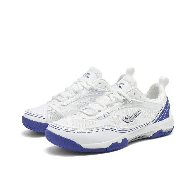 XPD Cushioning, Slip Resistant, Abrasion Resistant, Breathable, Support Low Top Tennis Shoes Unisex White Blue-3