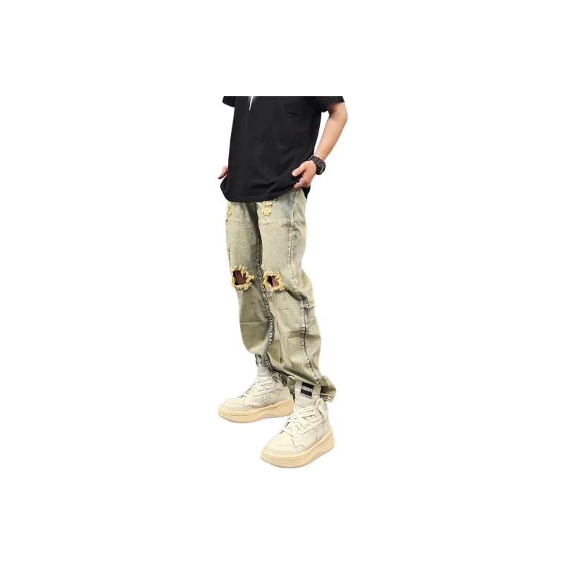 DUATOGE Jeans Men Yellow Mud -0