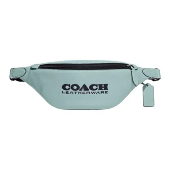 COACH Charter Soft Polished Pebble Leather Fanny Pack Unisex Aqua Green