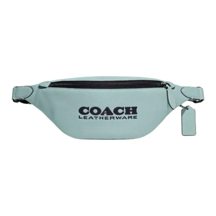 COACH Charter Soft Polished Pebble Leather Fanny Pack Unisex Aqua Green-0