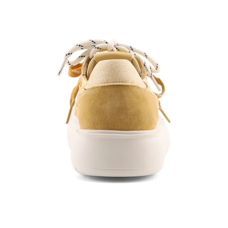 JOSINY Low Top Skateboard Shoes Women's Yellow-6