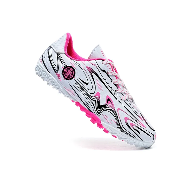 LONGDUIZHANG Soccer Shoes Unisex Low Top Black Sky Blue/Black Pink/White Moon/White Gold-19