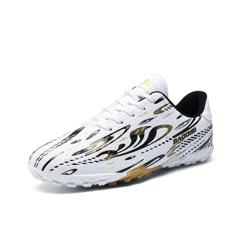 LONGDUIZHANG Soccer Shoes Unisex Low Top Orange Red/Black Gold/Black Sky Blue/White Gold-11