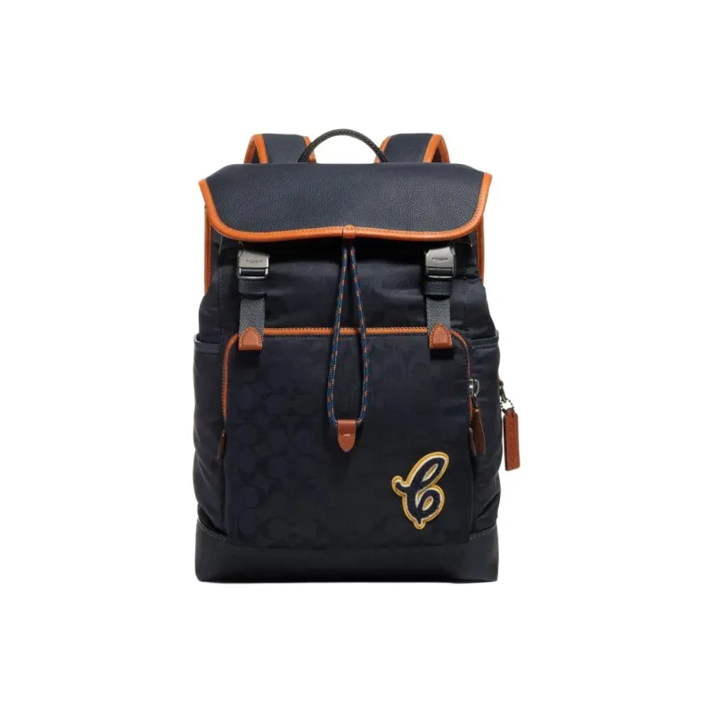 COACH League Recycled Jacquard Backpack Tubas Men's Black-0