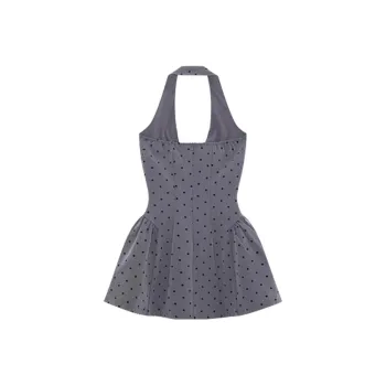 PZGE Sleeveless Dresses Women's Gray Dress