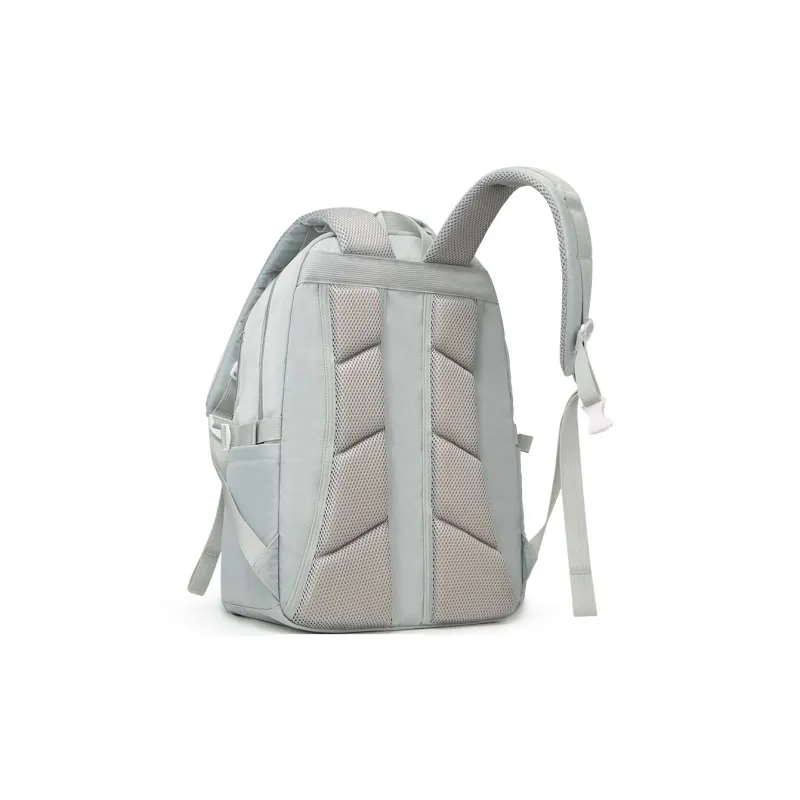 EDISON Polyester Students Backpack Medium Size Unisex Black/Light Gray/Light Blue/Ecru-3
