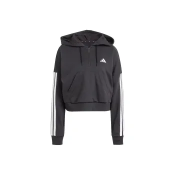 Adidas Free Shipping With AdiClub Essentials 3 Stripes French Terry Quarter Zip Hoodie