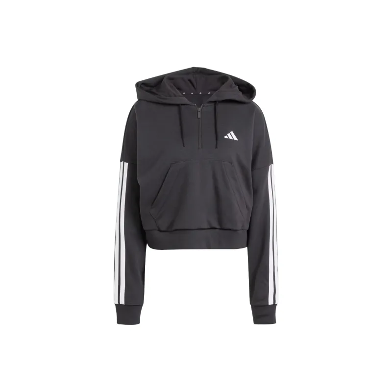 Adidas Free Shipping With AdiClub Essentials 3 Stripes French Terry Quarter Zip Hoodie-0