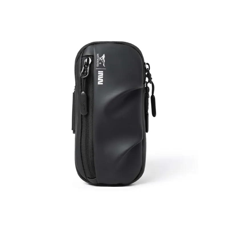 SEPTWOLVES Artificial Leather Sling Bag Regular Unisex Black-2