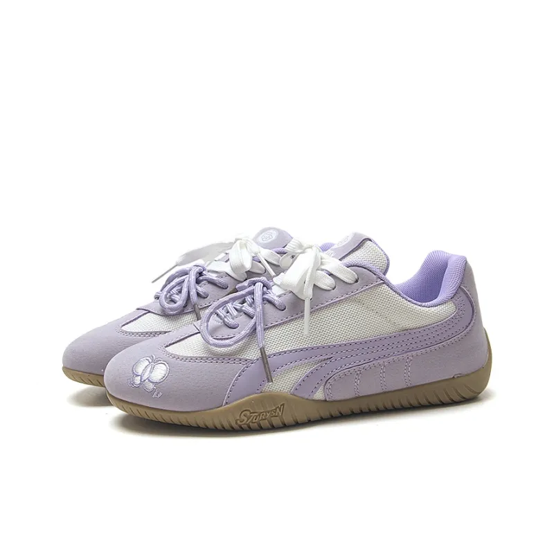 STUR YSN Abrasion Resistant Breathable Low Top Skateboard Shoes Women's Light Purple-4