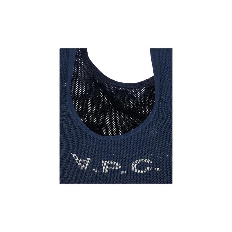 A.P.C Cut Out Design Tote Bag, Shopping Bag, Handbag Mini Unisex Night Blue-3