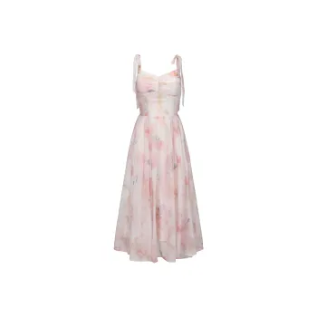 CHIWAWAMEME Slip Dresses Women's Blended Pink Purple