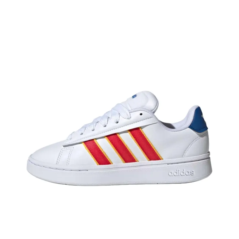 Adidas GRAND COURT ALPHA Anti Slip Wear Resistant Low Top Skateboard Shoes Women's White-0