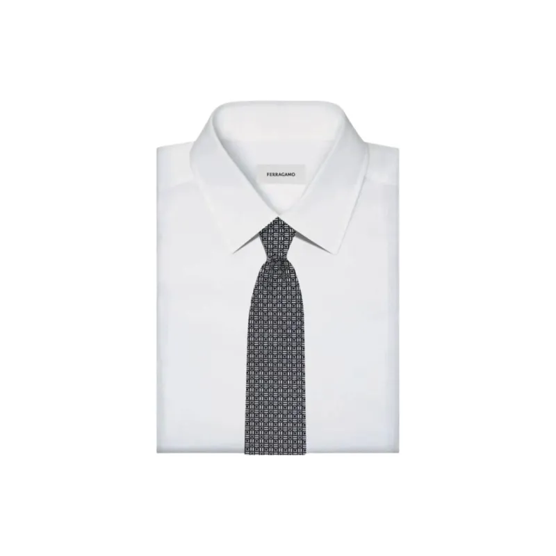 Ferragamo Gancini patterned Tie-3