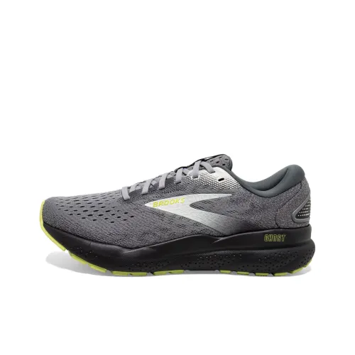 Brooks Ghost 16 Anti Slip Wear Resistant Low Top Running Shoes Men's Gray
