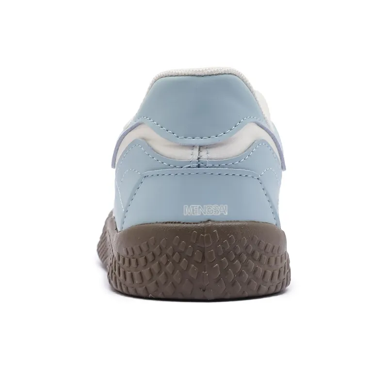 Mengsai Non slip Lightweight Low Top Skateboard Shoes Unisex Light Blue-3
